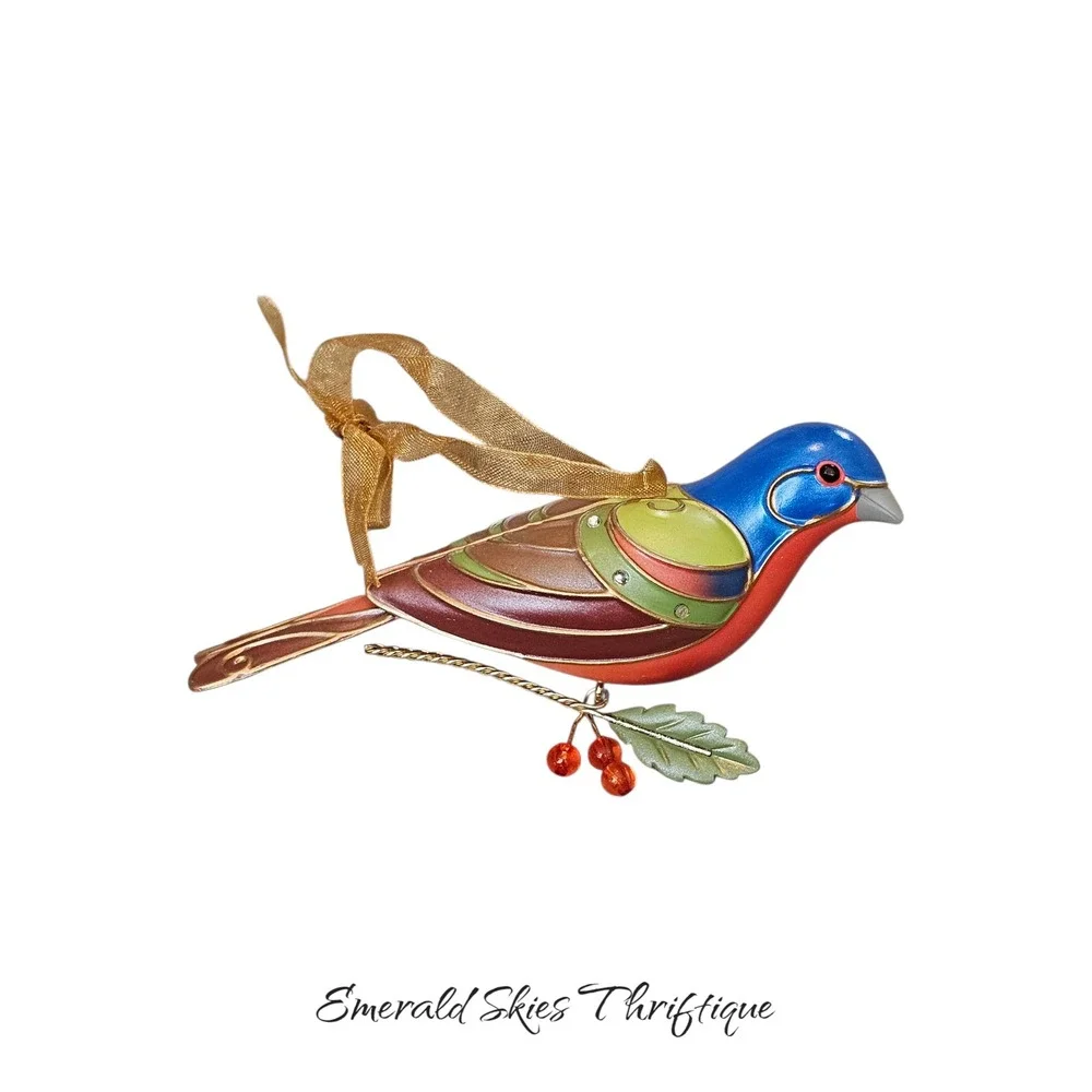 Hallmark Keepsake Ornament Painted Bunting The Beauty of Birds. Free ship